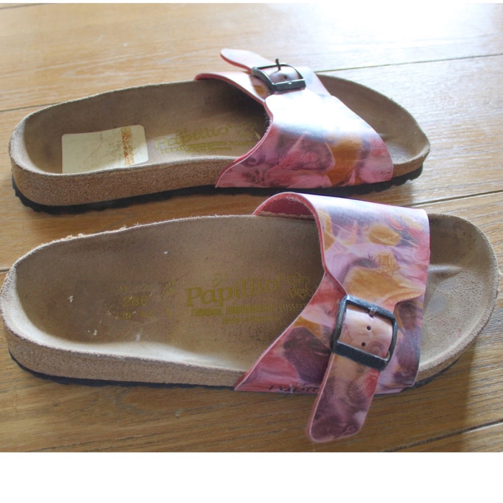 Papillio Floral Original Birkenstock Fussbett Madrid Single Strap Sandals 10